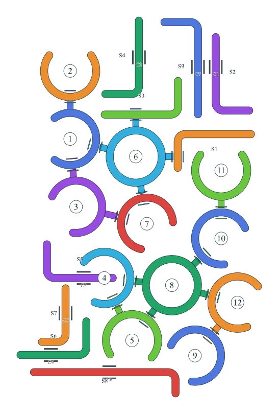 Rotate Rings level 86, default board with 12 rings