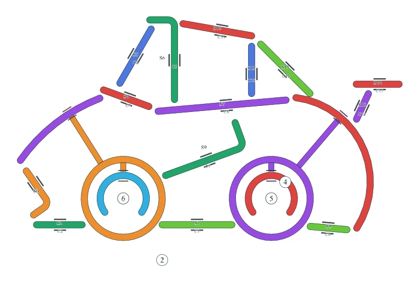 Rotate Rings level 50, default board with 6 rings