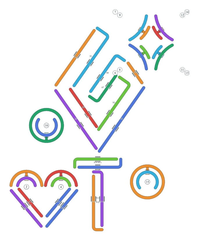 Rotate Rings level 90, default board with 16 rings